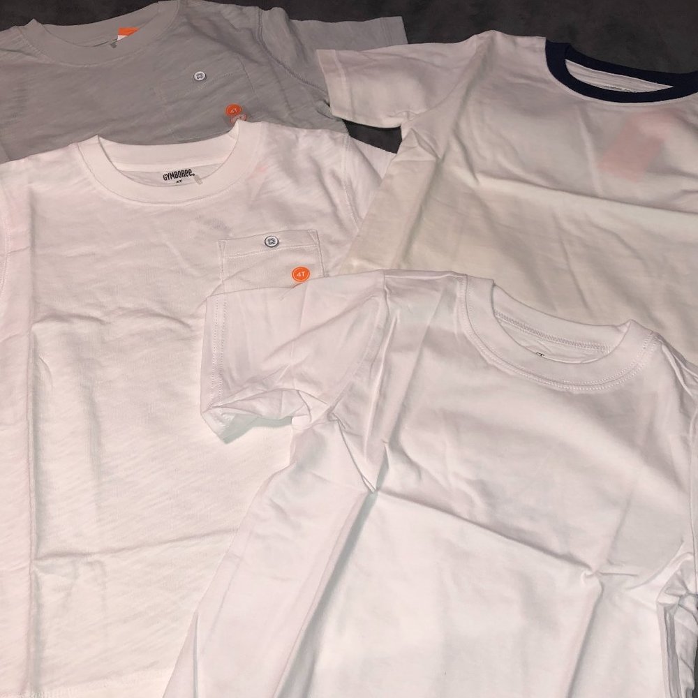 GYMBOREE & CHILDREN's PLACE Boys SS White/Gray/Navy T-Shirts Sz 4T NWT - Picture 5 of 5